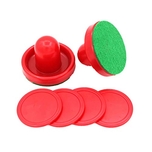 SUNREEK Air Hockey - Juego de 2 y 4 Arandelas, Color Rojo