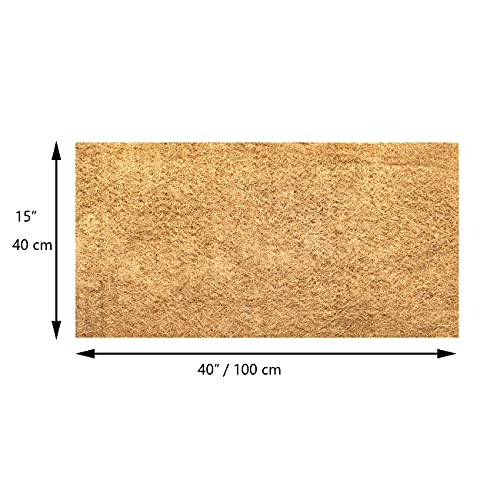 SUNYAY 40x100cm Estera de Fibra de Coco Natural para de Reptil Jaula,Terrario Ropa de Cama para, Colgar Cesta, Hogar Jardín Planta Flores Maceta.