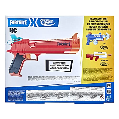 Super Soaker Lanzador de Agua Nerf Fortnite HC - Lanzador para Juegos acuáticos - para Adolescentes y Adultos