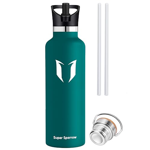 Super Sparrow Botella Agua Acero Inoxidable - Botella Agua Niños - 350ml-Botella Termica Boca Estándar - Sin BPA, para Niños & Adultos, Deporte, Oficina, Yoga, Ciclismo