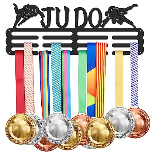 SUPERDANT Judo Medal Hanger Holder Display Male Judo Sports Medals Display Rack Hook para 60+ Medallas Wall Mount Ribbon Display Holder Hanger Decor