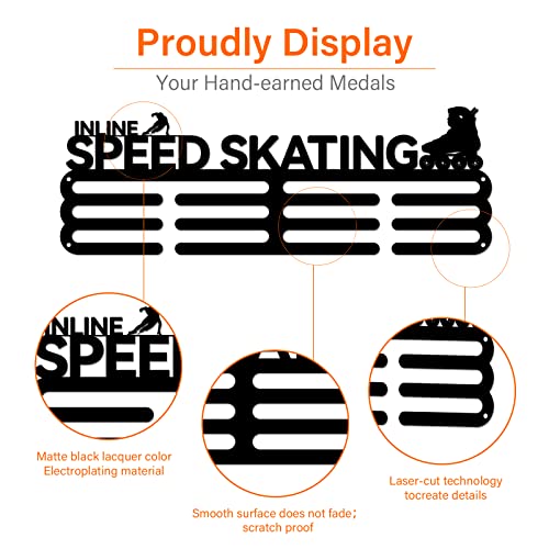 SUPERDANT Soporte para medallas de Patinaje de Velocidad en línea Gancho de Hierro para medallas de competición Más de 60 medallas