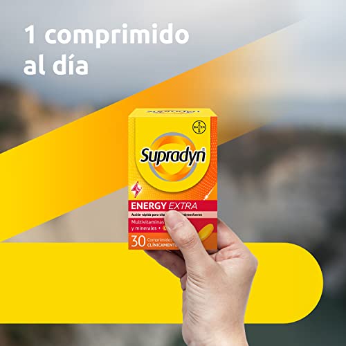 Supradyn Energy Extra Multivitaminas para Deportistas con Vitaminas, Minerales y Coenzima Q10, 30 Comprimidos