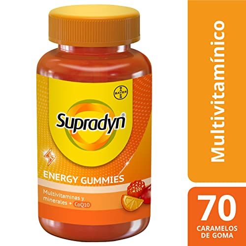 Supradyn Energy Gummies Adultos Multivitaminas con Vitaminas, Minerales y Coenzima Q10, 70 Caramelos de Goma