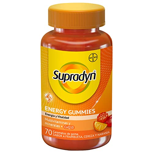 Supradyn Energy Gummies Adultos Multivitaminas con Vitaminas, Minerales y Coenzima Q10, 70 Caramelos de Goma