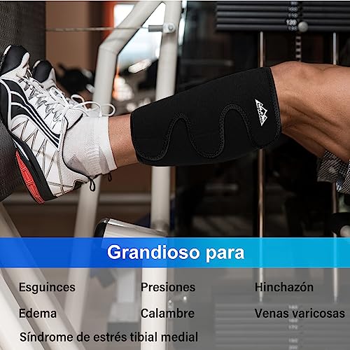 supregear Soporte para Pantorrilla, Férula Ajustable para Pantorrilla, Manga Envolvente para Hinchazón Muscular, Entrenamiento de Senderismo, Cómodo Transpirable Calf Support para Hombre y Mujer