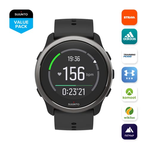 Suunto 5 Peak Reloj deportivo GPS ligero y compacto con 100 h de batería y medición de la frecuencia cardíaca en la muñeca