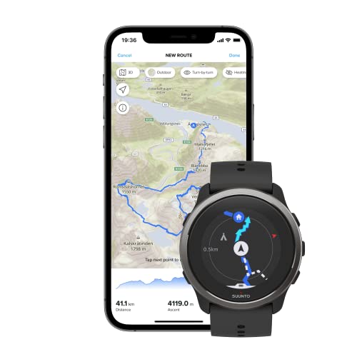 Suunto 5 Peak Reloj deportivo GPS ligero y compacto con 100 h de batería y medición de la frecuencia cardíaca en la muñeca