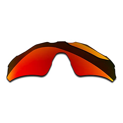 SYEMAX Lentes de repuesto polarizadas para espejo compatibles con Oakley Radar EV XS Path Sunglass - Múltiples opciones, (Naranja Fuego Polarizado), Talla única