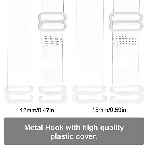 Syhood Correas Transparentes Invisibles Antideslizantes de Sujetador (3, 15 mm)