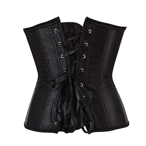 SZIVYSHI Mujer Steampunk Corsé de Underbust cintura Waist Cincher gótico Bustier Fajas Reductoras de Cinturón Firme de Formación Para