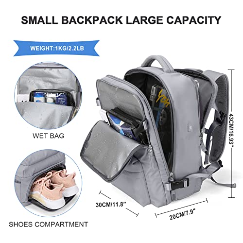 SZLX Mochila Viaje Cabina Avion 40x20x25 Mujer Ryanair Maleta para Cabina de avion Equipaje de Mano 45x36x20 Easyjet Mochila de Senderismo Mochila para Portatil Impermeable hombre con Cargador USB