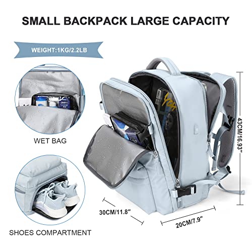 SZLX Mochila Viaje Cabina Avion 40x20x25 Mujer Ryanair Maleta para Cabina de avion Equipaje de Mano 45x36x20 Easyjet Mochila de Senderismo Mochila para Portatil Impermeable hombre con Cargador USB