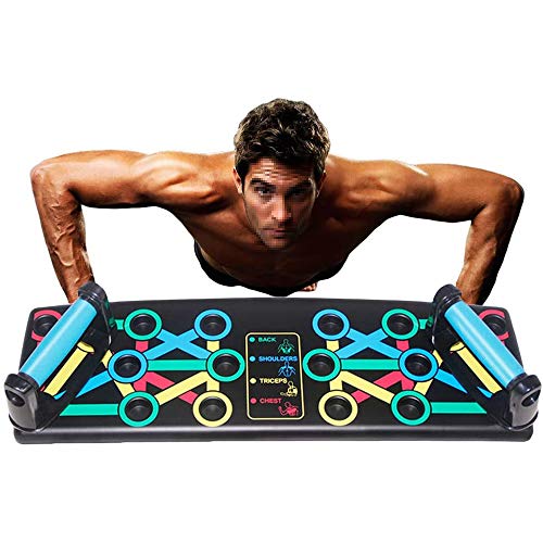 Tabla de flexiones 14 en 1, sistema de entrenamiento Multicolor para entrenamiento central, tabla de flexiones plegable para hombres y mujeres, entrenamiento en casa