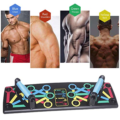 Tabla de flexiones 14 en 1, sistema de entrenamiento Multicolor para entrenamiento central, tabla de flexiones plegable para hombres y mujeres, entrenamiento en casa