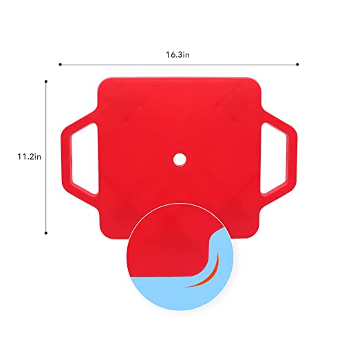 Tabla de Patinete para niños con Asas Ruedas giratorias, Piso de plástico Cuadrado, Surfista para Clase de Gimnasia, educación física para niños Uso doméstico