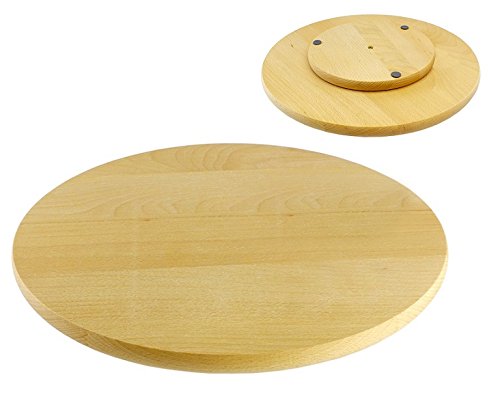 Tabla giratoria Lazy Susan redonda. Circular de madera giratoria. Para servir pizza de 25 cm.