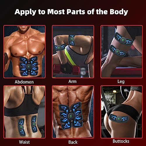 Tacilin Abdominales Electroestimulacion,EMS Electroestimulador Muscular,10 Modos y 39 intensidades USB Recargable ABS Estimulador Eléctrico Abdominal para Hombres Mujeres Abdomen/Cintura/Pierna/Brazo