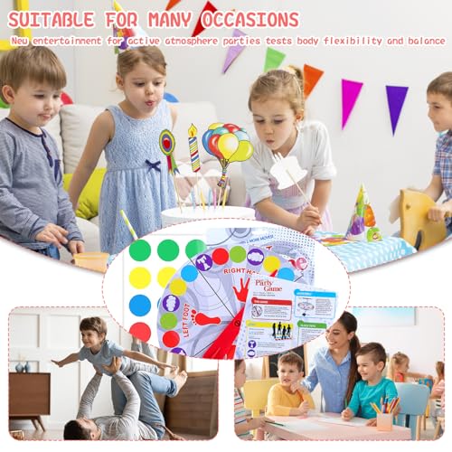 Tacino Twister Juego Infantil, Juego Twister,Juego Equilibrio Tapete Suelo, Juegos de Fiesta,Juegos de Equipo, Juegos Interactivos Familiares, Juegos Divertidos en Interiores y Exteriores