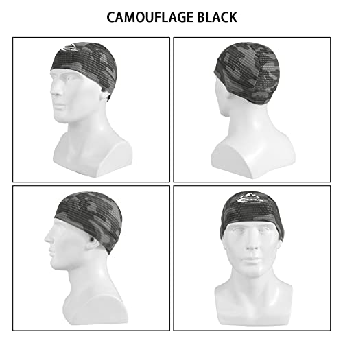 TAGVO 2 Gorro de Ciclismo para Hombre, Casco Skull Cap, Absorbe Sudor y Humedad,Elástico,Transpirable Mantiene Seco,Forro para Casco,Gorro Ciclismo de Cabeza Debajo Cascos,Deportes Gorro de Calavera