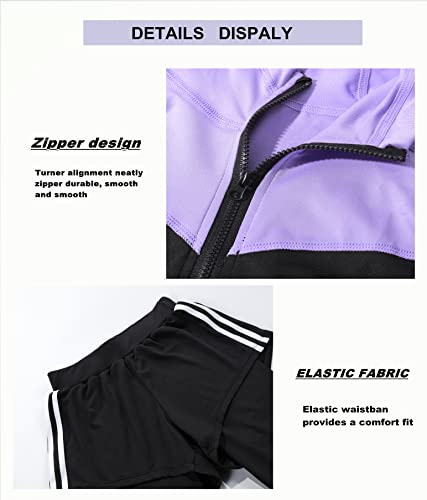 Tancefair Chándal Niños 2/3 Piezas traje deportivo Manga corta/larga Jogging Conjunto Ropa Sudadera con Capucha Correr,Capacitación,fútbol,camisetas de baloncesto, yoga (elija una talla más pequeña)