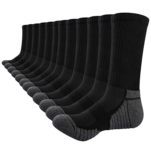 TANSTC Calcetines Altos Hombres Mujeres 39-42 Algodón Deporte Ciclismo Futbol Running Invierno Verano Antiampollas Senderismo Trekking Skate Calcetines Largos 6 Pares, M