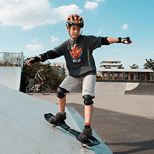 tanzdunsje Juego de Protecciones Patines Infantil Adultos,Set Rodilleras Coderas y Muñequeras para Patinaje Ciclismo Monopatín Escalada Bicicleta Skate,Scooter (Negro*, L)