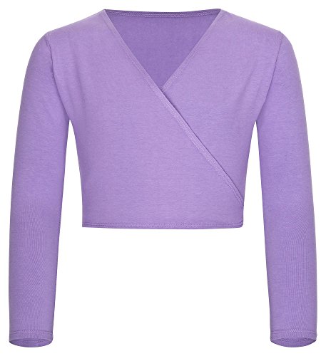 tanzmuster Chaqueta de Ballet Cruzada 'Mandy' para niñas en Lavanda, 128/134 (9-10 años)