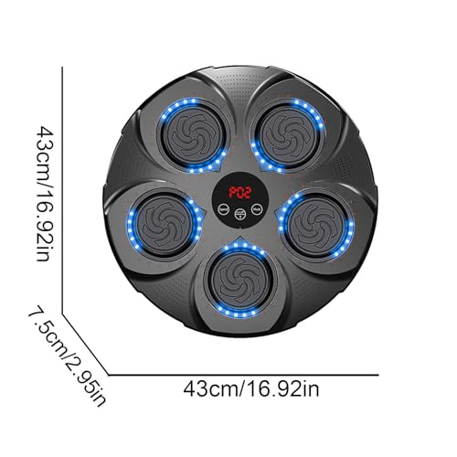 TAOLE Maquina De Boxeo Musical Entrenamiento | Smartciu Montado En La Pared Musical Boxing Machine Inteligente Blue-Tooth Maquina De Boxeo con Musica Recargable Boxing Training Máquina