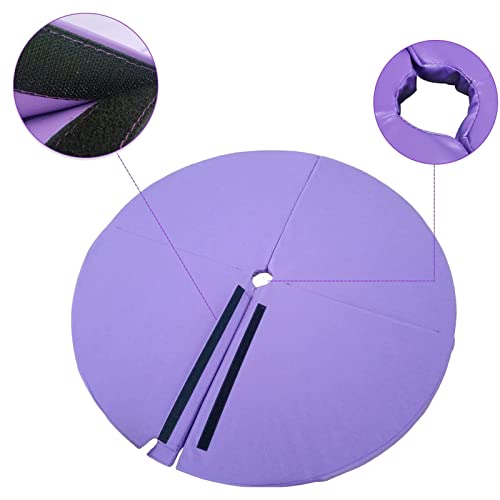 Tapete de Pole Dance Plegable Grueso Redondo Yoga Ejercicio Seguridad Cojín de Baile Espuma Epe Reticulada Acolchado de Seguridad Portátil Estera de Choque Gimnasia Cojín de(Size:120x3cm,Color:Morado)