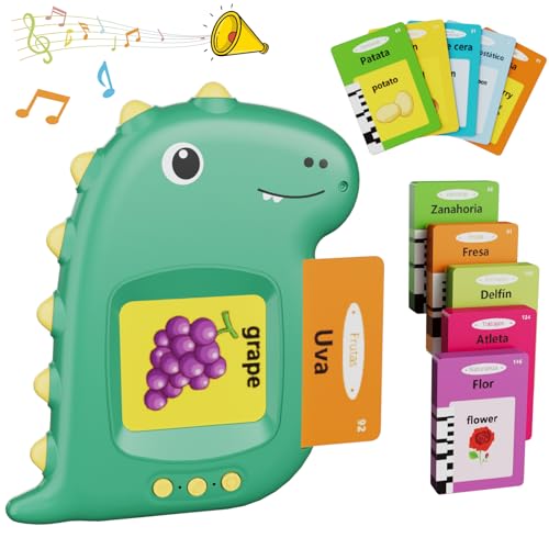 Tarjetas Flash Parlantes [112 Hojas 224 Palabras], Electight Juegos Educativos Montessori Infantiles para 2 3 4 5 6 Años, Tarjeta de Alfabetización Infantil, Regalo de Cumpleaños Navidad (Español)