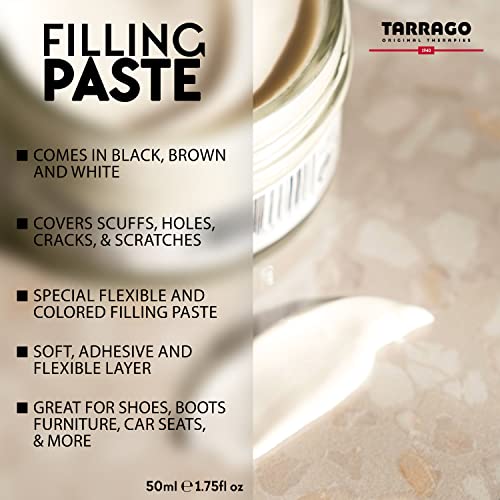 Tarrago | Filling Paste Jar 50ml | Pasta de Relleno para Reparar Todo Tipo de Calzado de Cuero, Cuero Sintético y Goma | Cuidado y Reparación del Calzado | Incoloro