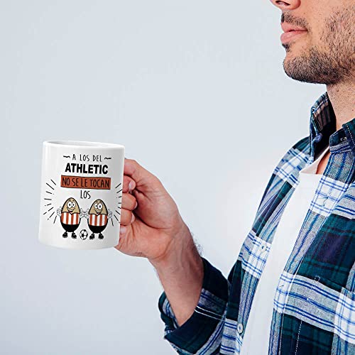 Taza A los del Athletic no se le tocan los huevos. Cerámica AAA - 350 ml.