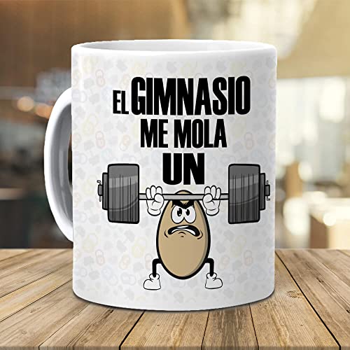 Taza "El gimnasio me mola un huevo"