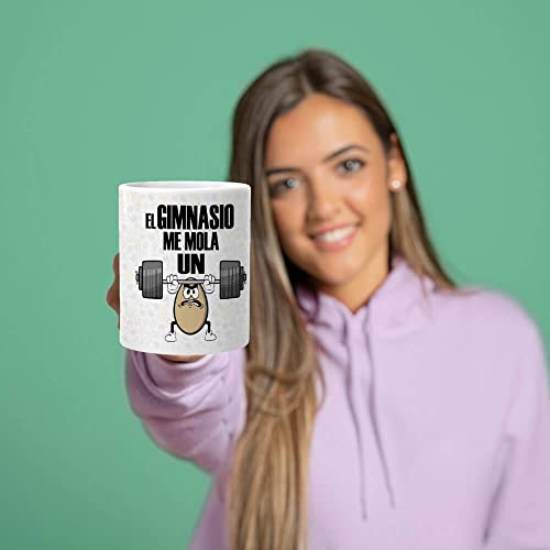 Taza "El gimnasio me mola un huevo"