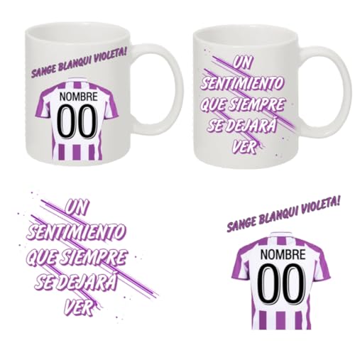 Taza personalizada de equipos de futbol - Regalos originales - Regalos futbol - Camiseta equipos de futbol - Personaliza tu taza con tu nombre y tu numero - Regalos niños (Valladolid)