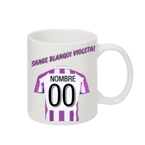 Taza personalizada de equipos de futbol - Regalos originales - Regalos futbol - Camiseta equipos de futbol - Personaliza tu taza con tu nombre y tu numero - Regalos niños (Valladolid)