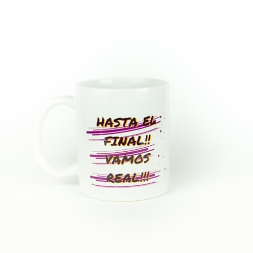 Taza personalizada del Madrid - Regalos originales - Regalos futbol - Camiseta equipos de futbol - Personaliza tu taza con tu nombre y tu numero - Regalos niños R Madrid