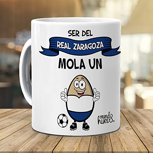 Taza Ser del Real Zaragoza mola un huevo. Cerámica AAA - 350 ml.