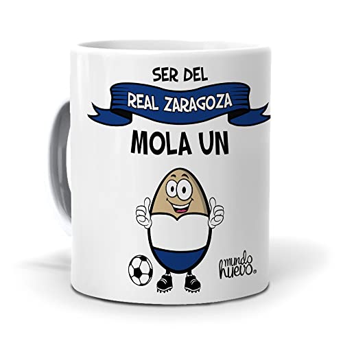 Taza Ser del Real Zaragoza mola un huevo. Cerámica AAA - 350 ml.