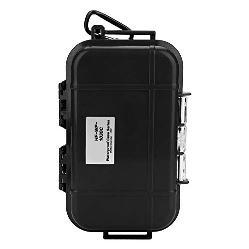 Tbest Caja Seca Impermeable Caja de Alenamiento,Caja Impermeable a Prueba de Agua al Aire Libre Buceo Supervivencia Caja de Transporte Contenedor Cojín de Goma Interior Desmontable(Negro)