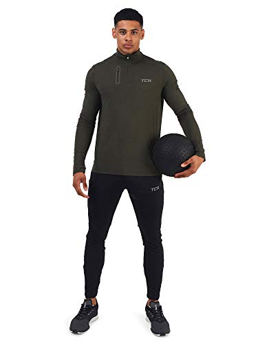 TCA Pantalón de Entrenamiento con Tecnología de Secado Rápido con Bolsillos con Cremallera para Hombre - Antracita, M