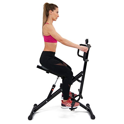 TechFit Máquina de Ejercicios AllCrunch, Bicicleta Doble, Entrenador de Ejercicios de Entrenamiento Corporal Total, Plegable, para Tonificar Piernas, Espalda, Brazos, Glúteos y Abdomen