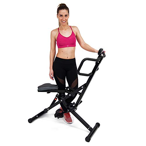 TechFit Máquina de Ejercicios AllCrunch, Bicicleta Doble, Entrenador de Ejercicios de Entrenamiento Corporal Total, Plegable, para Tonificar Piernas, Espalda, Brazos, Glúteos y Abdomen