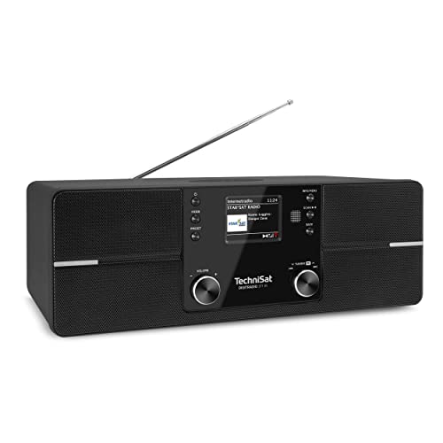 TechniSat DIGITRADIO 371 IR - Radio por Internet con Carga inalámbrica (Dab+, FM, WLAN, Bluetooth-Audiostreaming, Pantalla a Color, USB, AUXin, Alarma, 10 W, Control Remoto/aplicación)