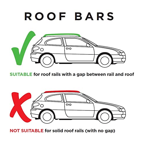 Techo Portaequipajes Barras Cruzadas para Techo De Tabla De Surf De Kayak con Bloqueo Antirrobo Universal De 2 Uds para Toyota Barras Transversales (Tamaño : B2B-B2B)