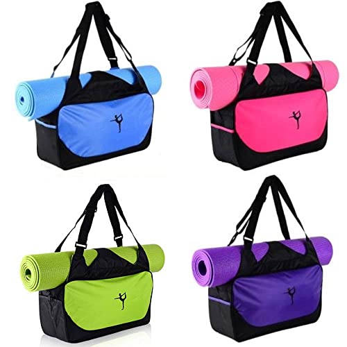 Techwills - Bolsa de Deporte para Gimnasio, para Esterilla de Yoga, Gran Capacidad, Impermeable, Bolsa de Deporte, Color Azul, tama?o Large