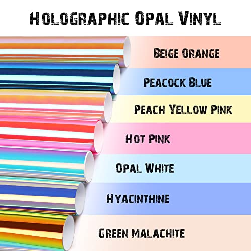 TECKWRAP Vinilo artesanal holográfico ópalo 12 "x 12" 7 hojas/paquete para cortadores de artesanía