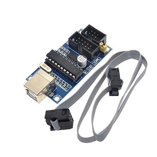 TECNOULAB 1 Uds USBTiny USBtinyISP AVR USB Tiny ISP Programador Cargador de Arranque con Cable de programación