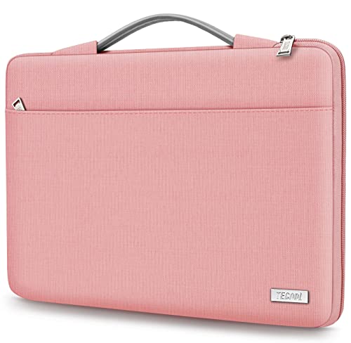 TECOOL 15 15,6 Pulgadas Funda Portátil Ordenador para 15.6" HP Lenovo Thinkpad ideapad DELL Acer ASUS Samsung Chromebook PC Notebook,Protectora Funda Ordenador 15 Pulgadas Blanda Bolsa Laptop,Rosa